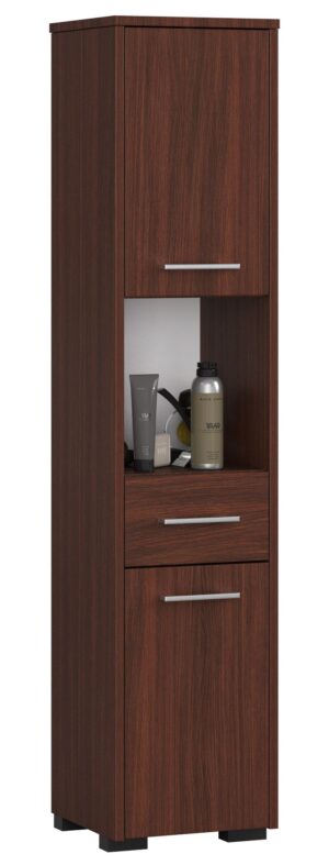 SŁUPEK REGAŁ ŁAZIENKOWY FIN 2D 1SZ 1W PK WENGE