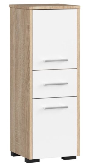 SZAFKA ŁAZIENKA FIN SŁUPEK 30 2D 1SZ 85cm PK DĄB SONOMA / BIAŁY