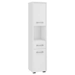 REGAŁ ŁAZIENKA FIN SŁUPEK 30 2D 1SZ 1W 140cm PK BIAŁY