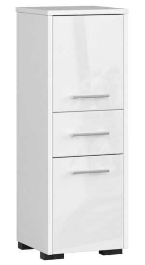 SZAFKA ŁAZIENKA FIN SŁUPEK 30 2D 1SZ 85cm PK BIAŁY POŁYSK
