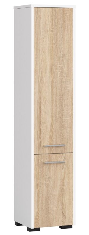 REGAŁ ŁAZIENKA FIN SŁUPEK 30 2D 140cm BIAŁY / SONOMA