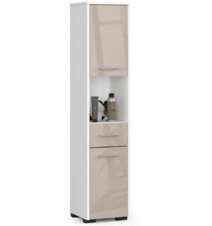REGAŁ ŁAZIENKA FIN SŁUPEK 30 2D 1SZ 1W 140cm PK CAPUCINO  POŁYSK