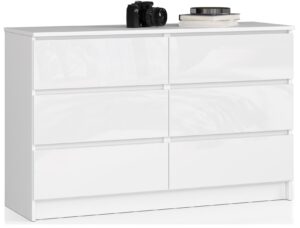 KOMODA K120 6SZ CLP PK BIAŁY POŁYSK