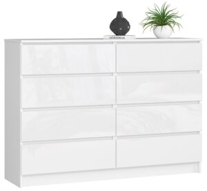 KOMODA K140 8SZ CLP PK BIAŁY POŁYSK