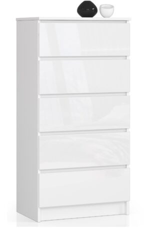 KOMODA K60 5SZ CLP PK BIAŁY POŁYSK