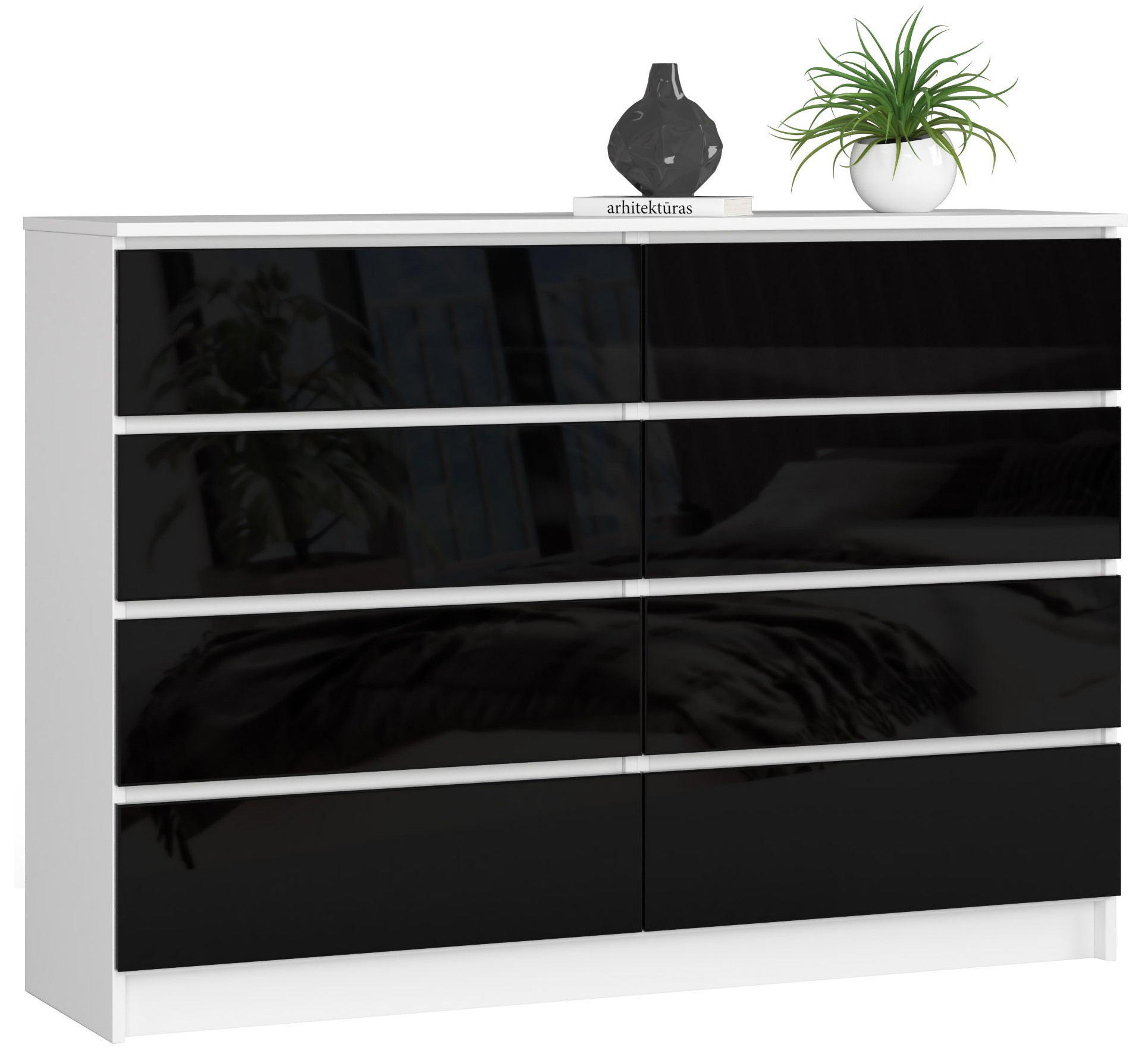 KOMODA K140 8SZ CLP PK CZARNY POŁYSK