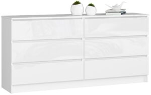 KOMODA K160 6SZ CLP PK BIAŁY POŁYSK