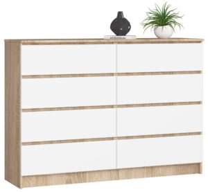 KOMODA K140 8SZ CLP PK SONOMA / BIAŁA
