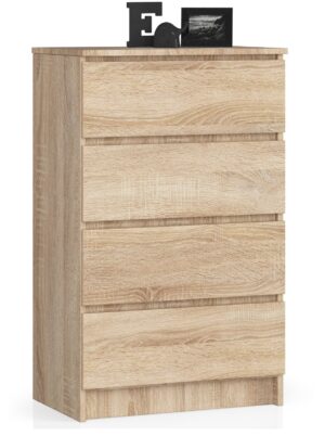 KOMODA K 60 cm 4 SZUFLADY PK DĄB SONOMA