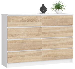KOMODA K140 8SZ CLP PK BIAŁY / SONOMA