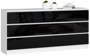 KOMODA K160 6SZ CLP PK CZARNY POŁYSK