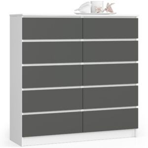 KOMODA K120 10SZ CLP PK BIAŁY / SZARY