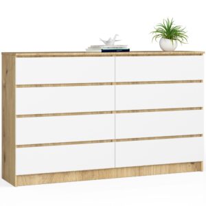 KOMODA K160 8SZ CLP DĄB ARTISAN / BIAŁY