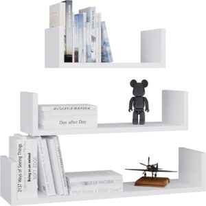 Regał Ścienny Wiszący MOBI 3P BIAŁY