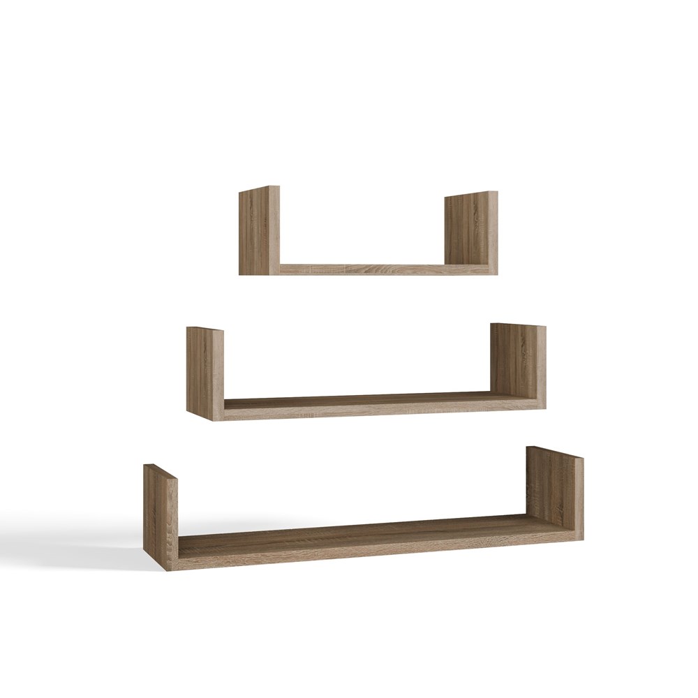 Regał Ścienny Wiszący MOBI 3P DĄB SONOMA - obrazek 7