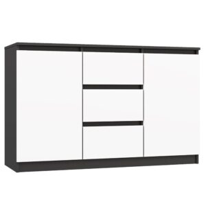 Komoda Malwa 2D3S ANTRACYT BIAŁY