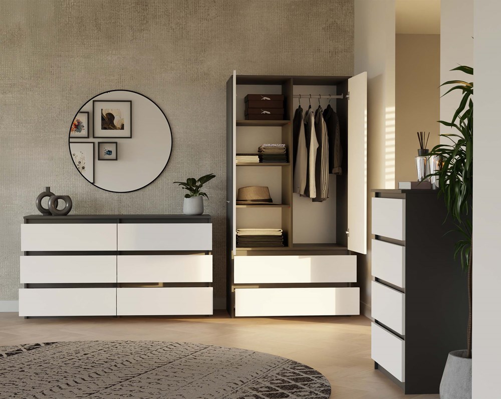 Szafa Nordico Malwa SS-90 – antracyt / biel - obrazek 5