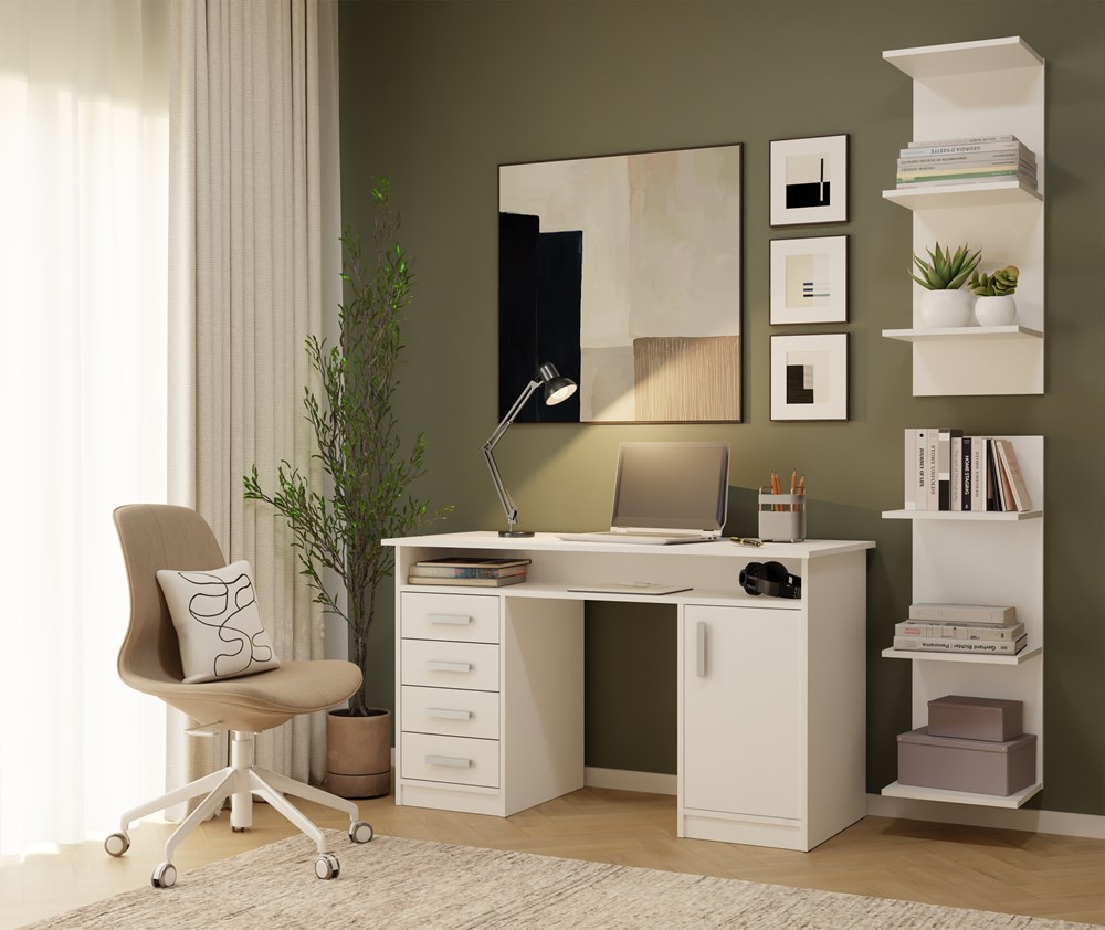 REGAŁ Nordico 6P biały 180 cm 6 półek - obrazek 2