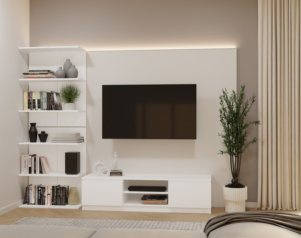 REGAŁ Nordico 6P biały 180 cm 6 półek - obrazek 3