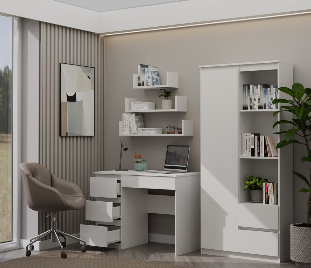 Biurko Mijas LEWE BIAŁY - obrazek 4