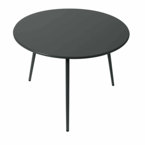 Stolik Kawowy Ogrodowy VIBE 60 Cm Stalowy 3 Nogi Szary