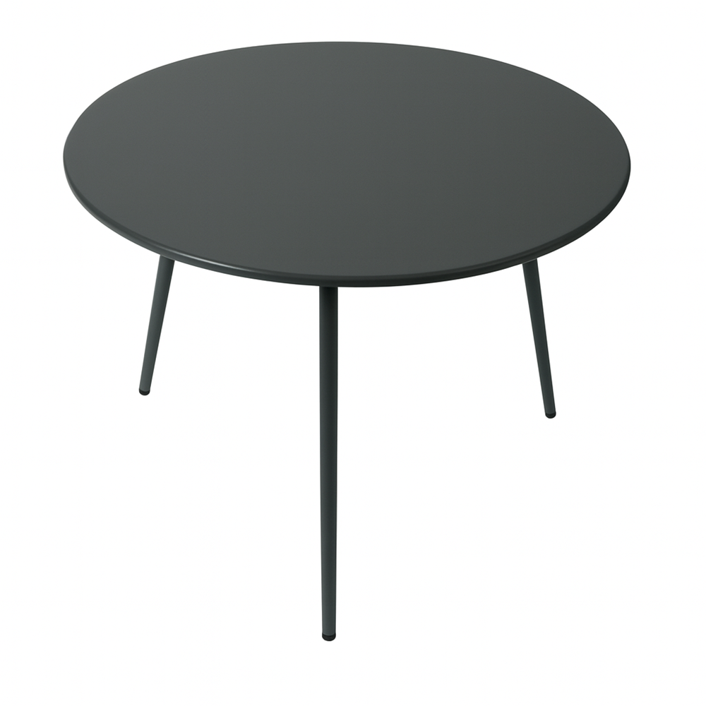 Stolik Kawowy Ogrodowy VIBE 60 Cm Stalowy 3 Nogi Szary