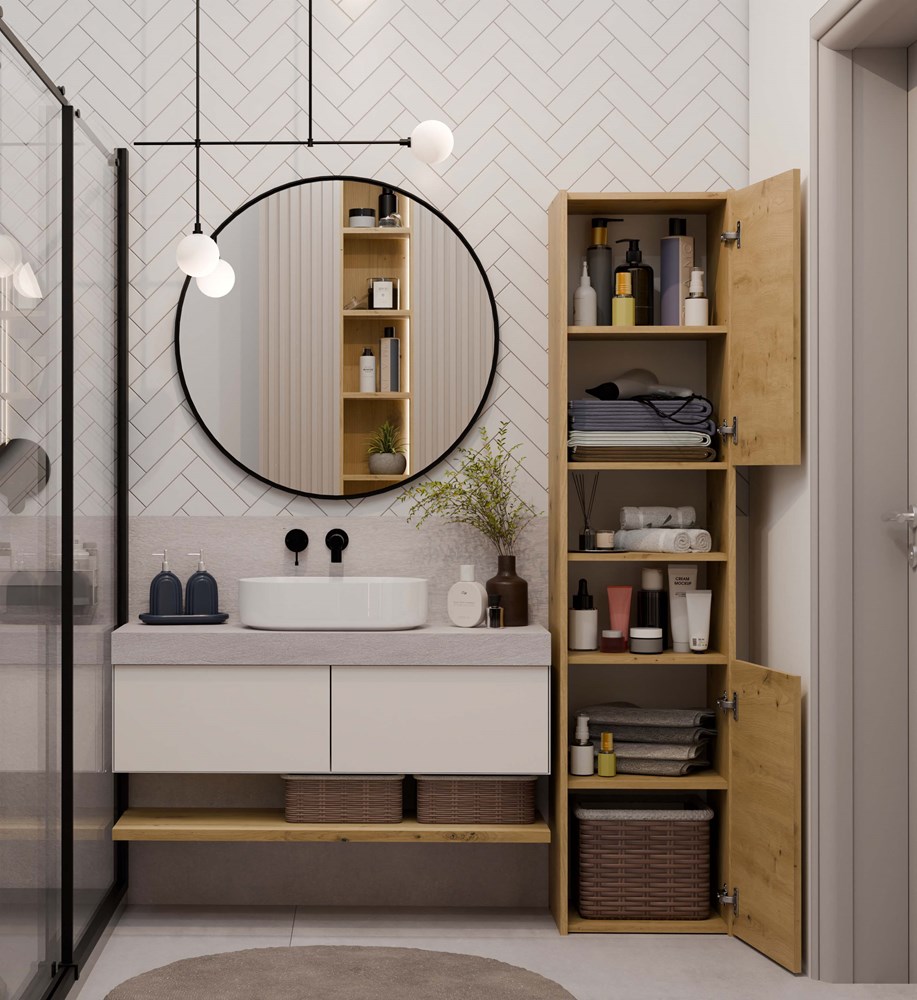 Słupek łazienkowy Sara S40 DĄB ARTISAN - obrazek 5