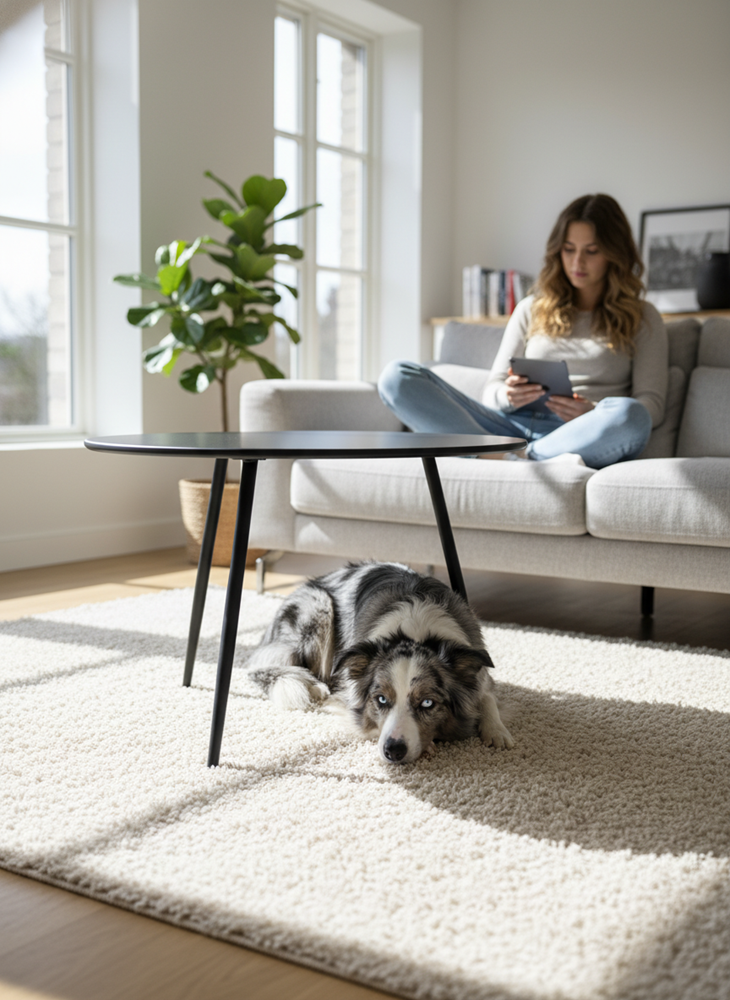 Stolik Kawowy Ogrodowy VIBE 60 Cm Stalowy 3 Nogi Szary - obrazek 4