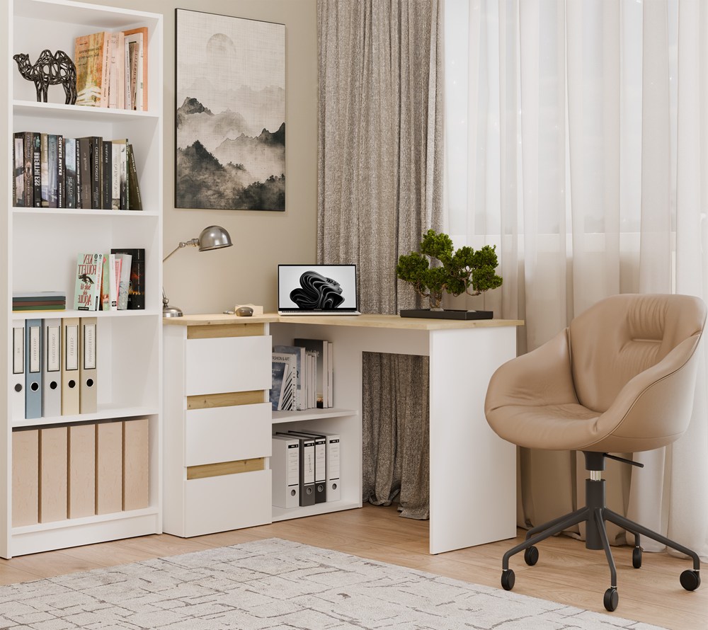 Biurko NICEA LEWE ARTISAN BIEL - obrazek 3