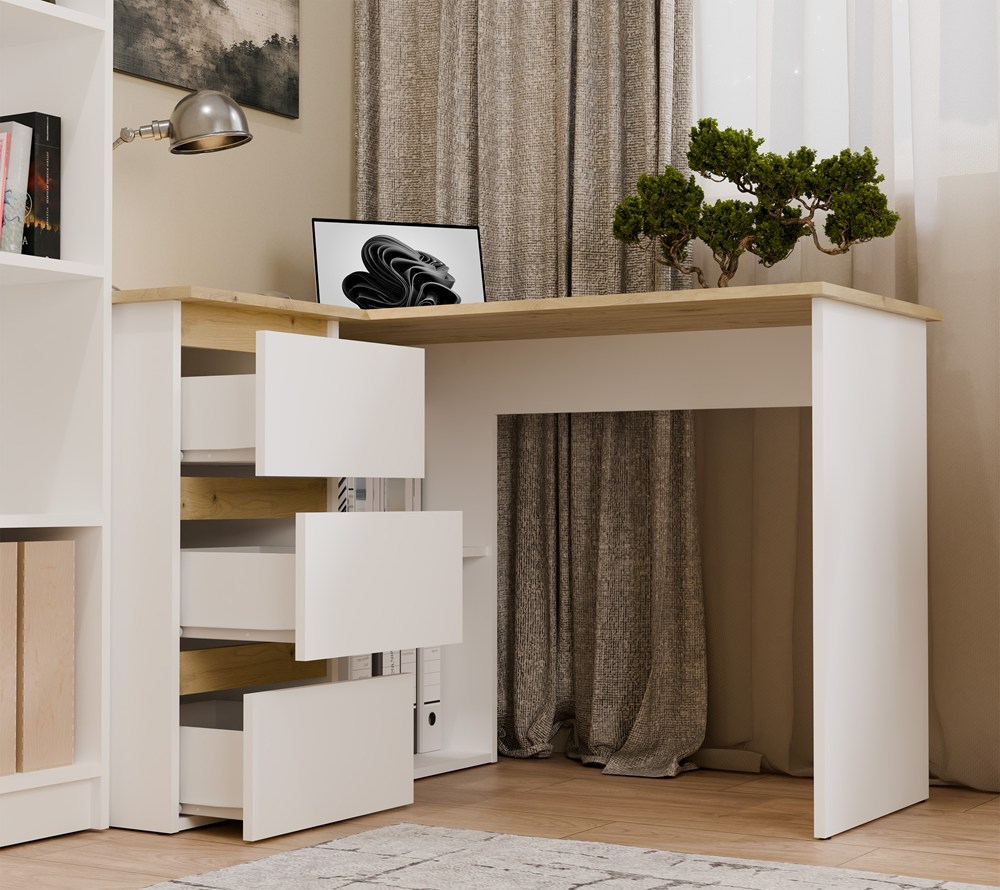 Biurko NICEA LEWE ARTISAN BIEL - obrazek 5