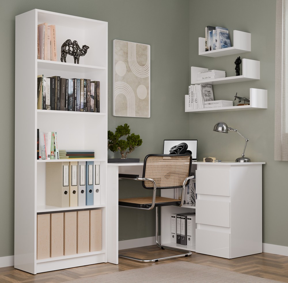 Biurko NICEA PRAWE BIAŁY - obrazek 4