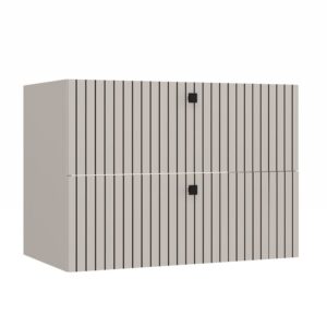 SZAFKA POD UMYWALKĘ TIGO 80 2S KASZMIR 2 SZUFLADY RYFLOWANY FRONT WISZĄCA