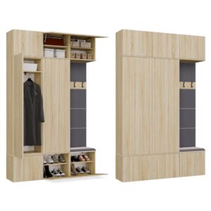 Garderoba HAGA III/2Sz1W DĄB SONOMA 2x Szafa + Wieszak