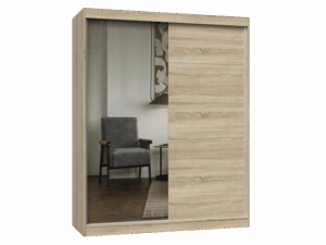 Szafa Iga 160 A/C DĄB SONOMA 1 x Lustro Szprosy Do Sypialni Przedpokoju