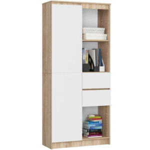 REGAŁ R15 R80 1D 2SZ CLP PK SONOMA / BIAŁY