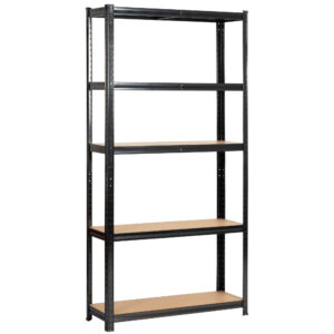 REGAŁ METALOWY 90x30x180 CZARNY