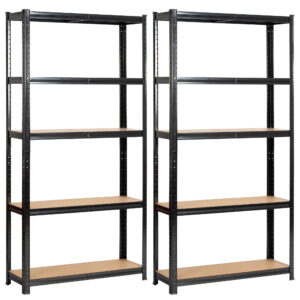 2x Regał metalowy garażowy 90x30x180 czarny