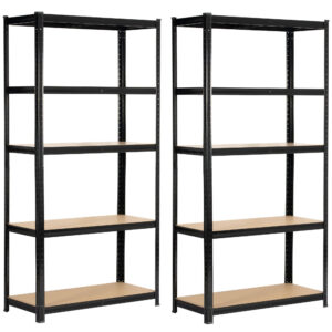 2x REGAŁ METALOWY 90x40x180 CZARNY