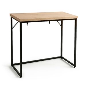 Konsola stolik loftowy ORIGO 90 cm Dąb Artisan Czarne nogi