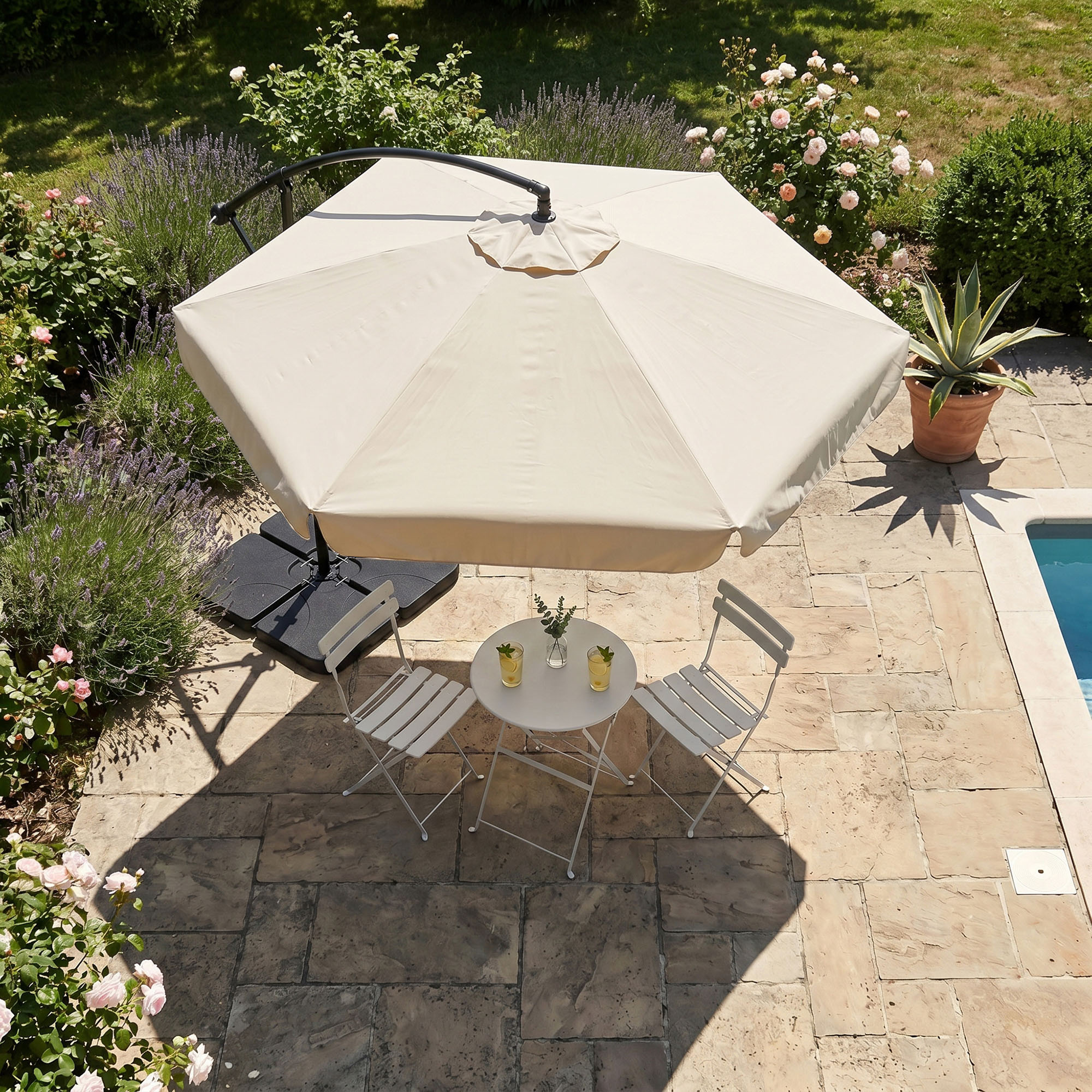 PARASOL OGRODOWY CYNIA BEŻOWY - obrazek 3