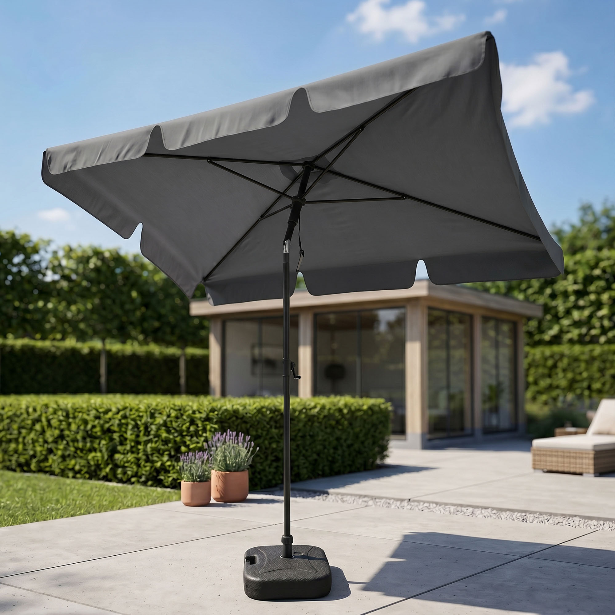 PARASOL OGRODOWY FLOKS CIEMNOSZARY - obrazek 2