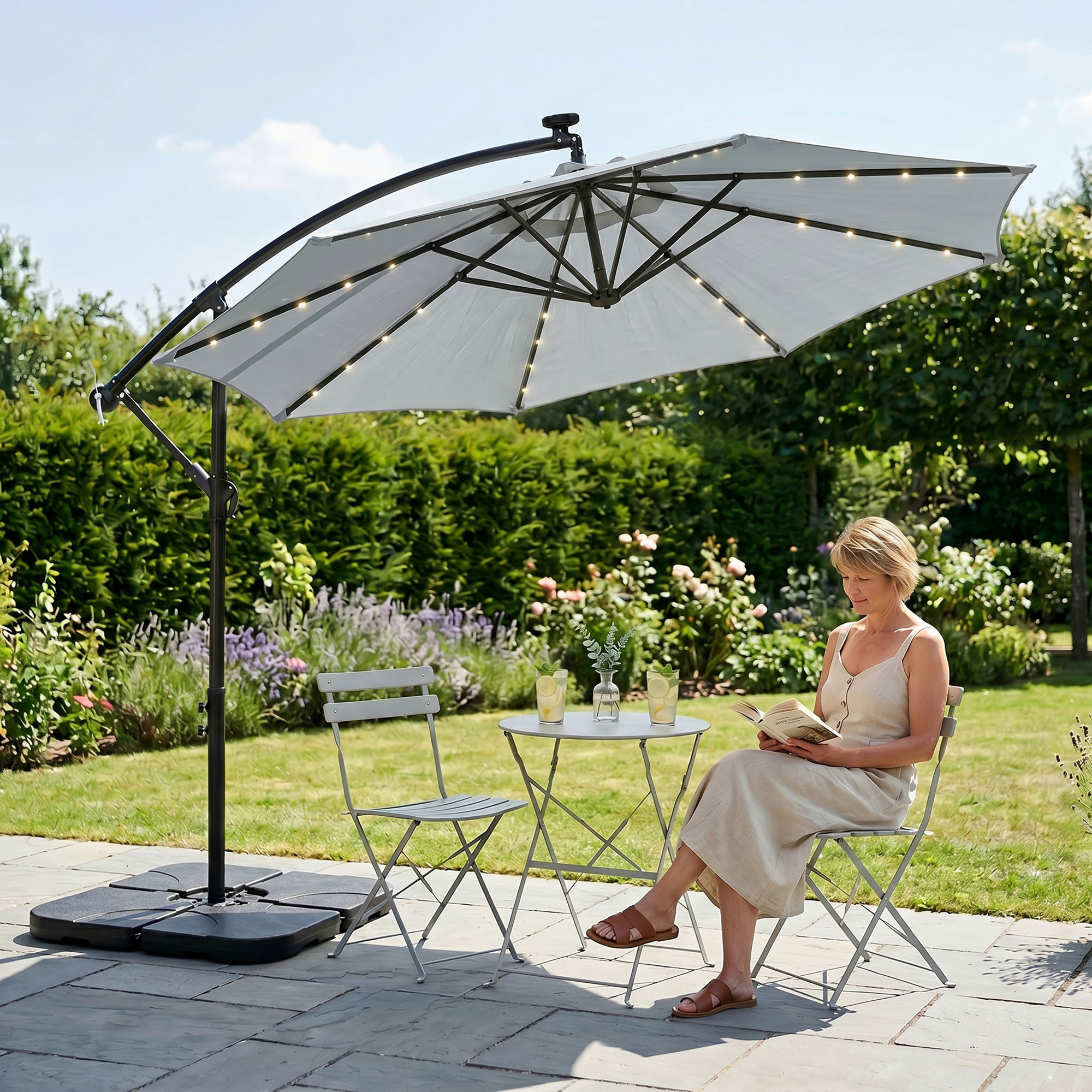 PARASOL OGRODOWY MILIN JASNOSZARY - obrazek 2