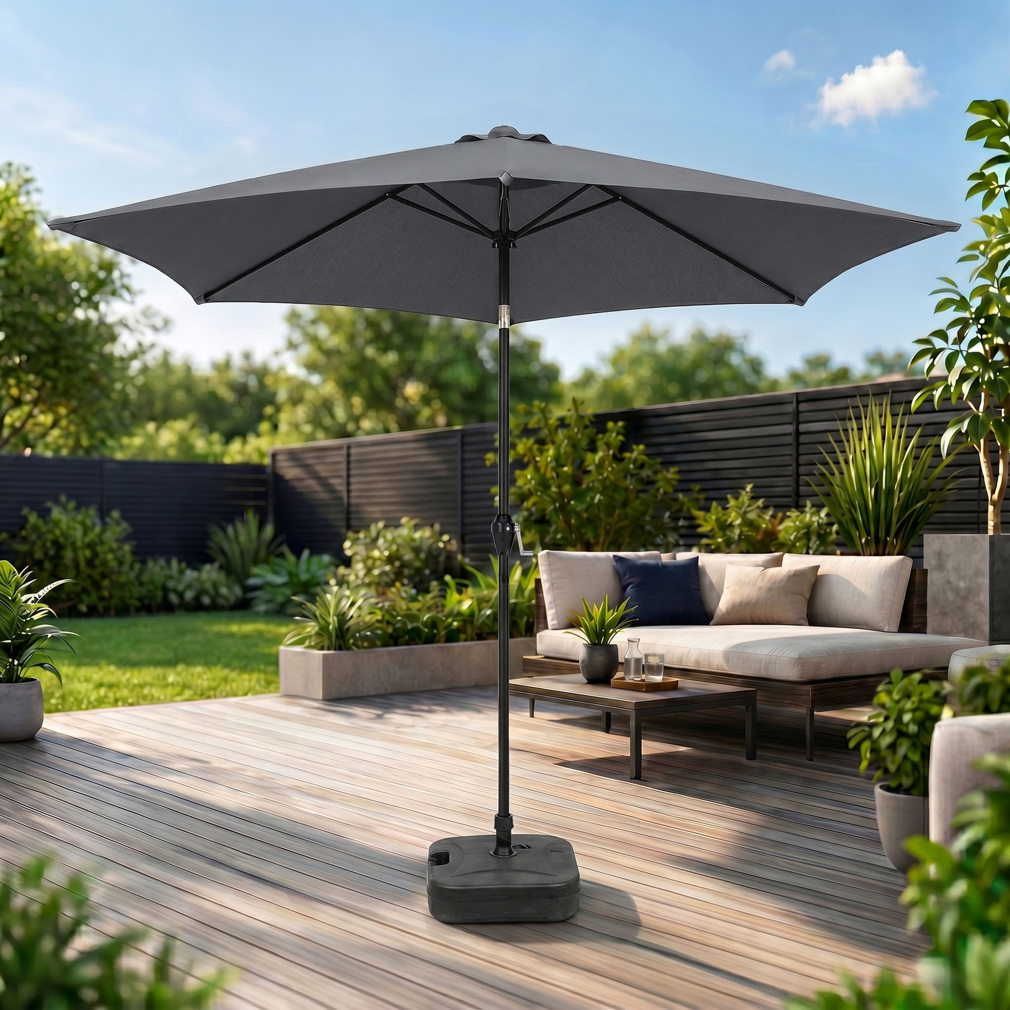 PARASOL OGRODOWY ORIENT CIEMNOSZARY - obrazek 2