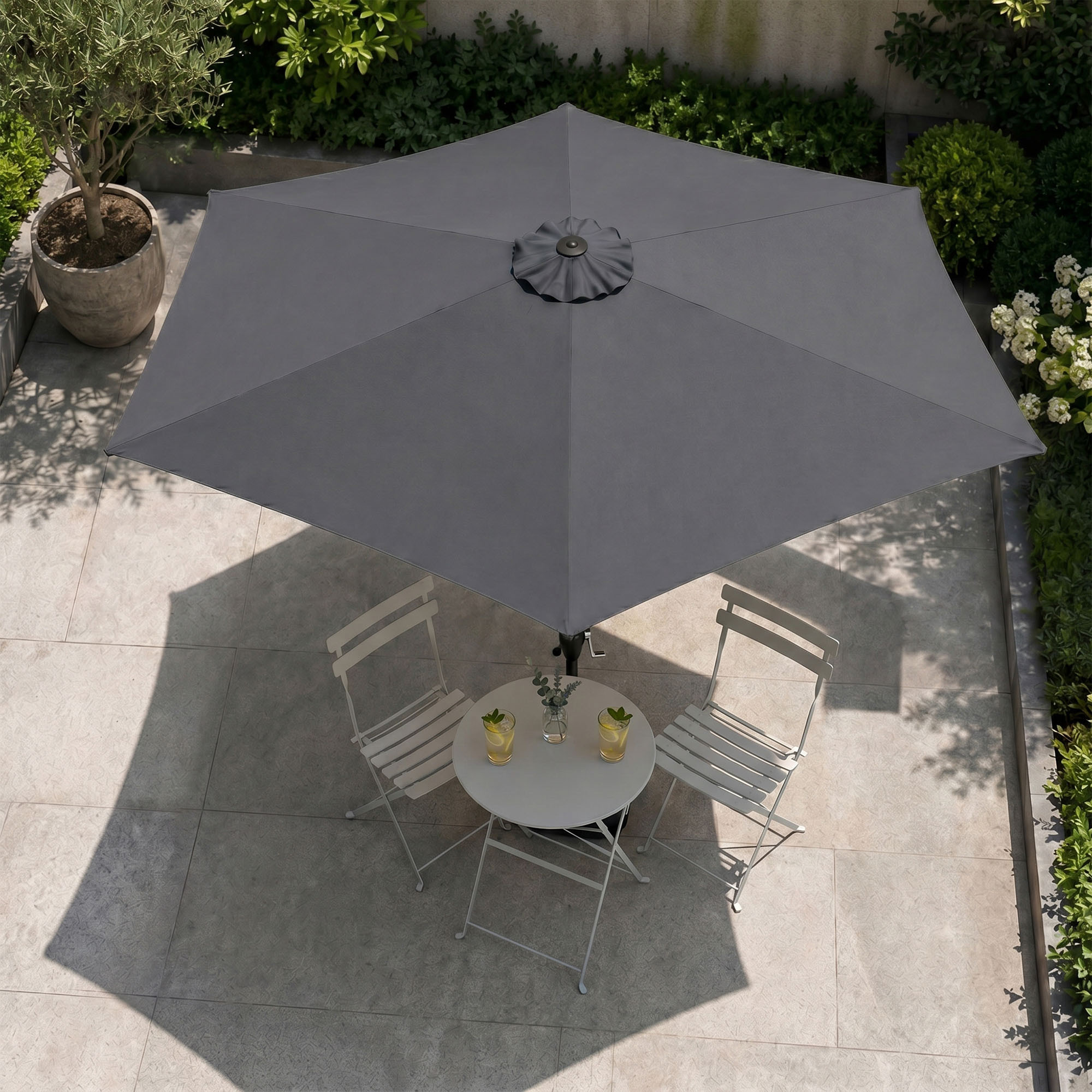 PARASOL OGRODOWY ORIENT CIEMNOSZARY - obrazek 3