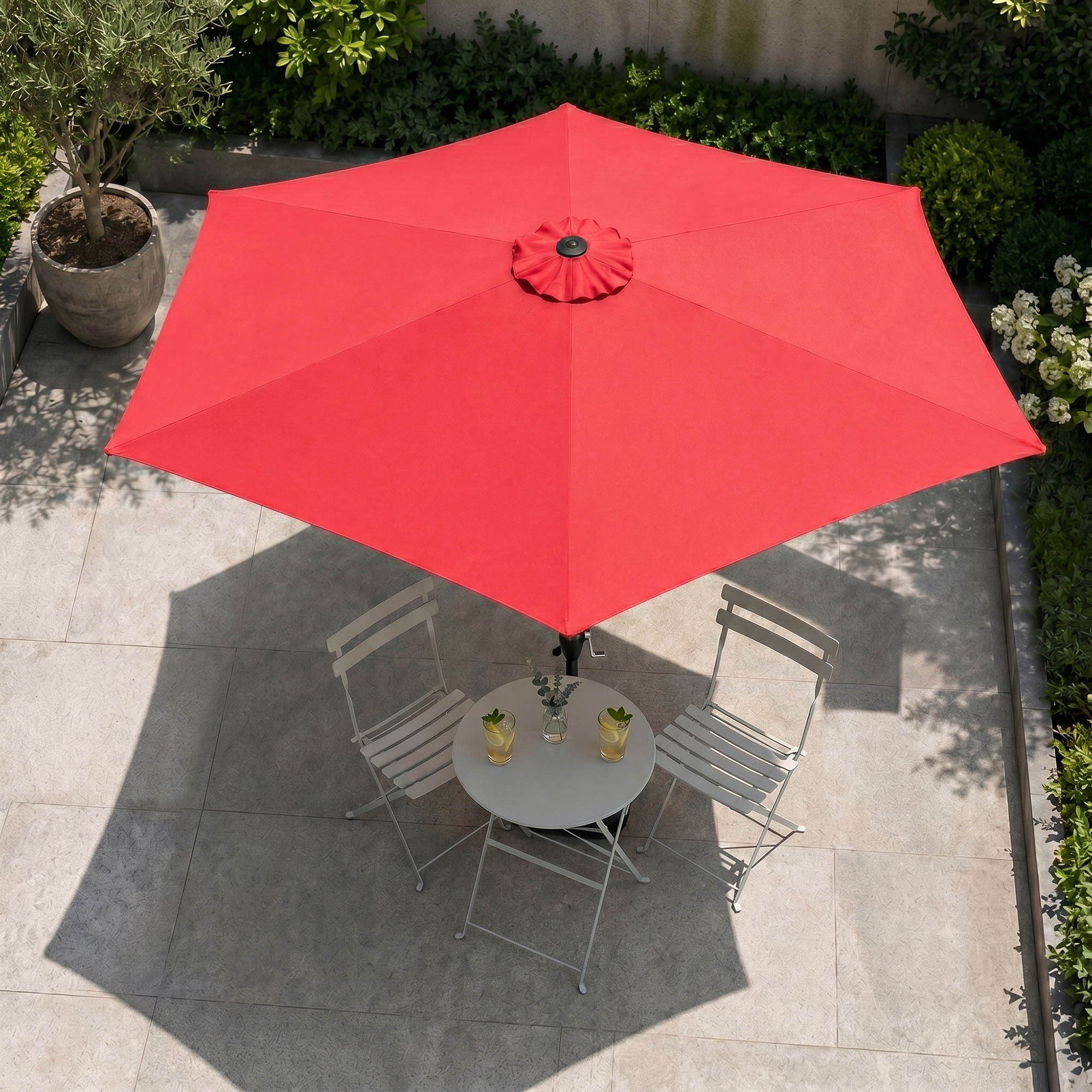 PARASOL OGRODOWY ORIENT CZERWONY - obrazek 3