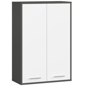 SZAFKA WISZĄCA FIN H934 W64 2D GRAFIT SZARY/BIAŁA