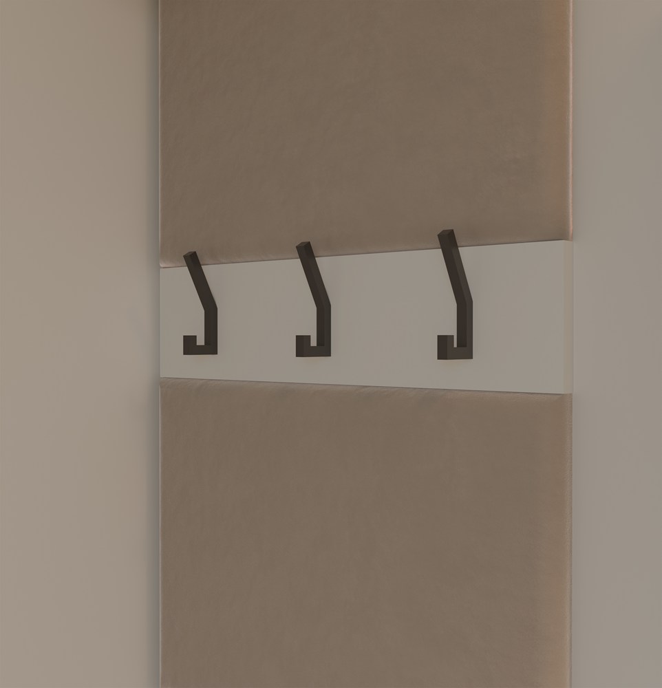 Garderoba HAGA 1W2S Wieszak 2 Szuflady Do Korytarza KASZMIR BEŻ 238x50x35 - obrazek 5