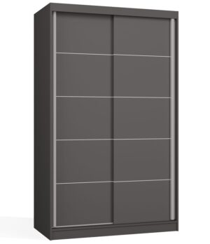 SZAFA Przesuwna IGA 120 CM C ANTRACYT SZPROSY – Nowoczesny Design