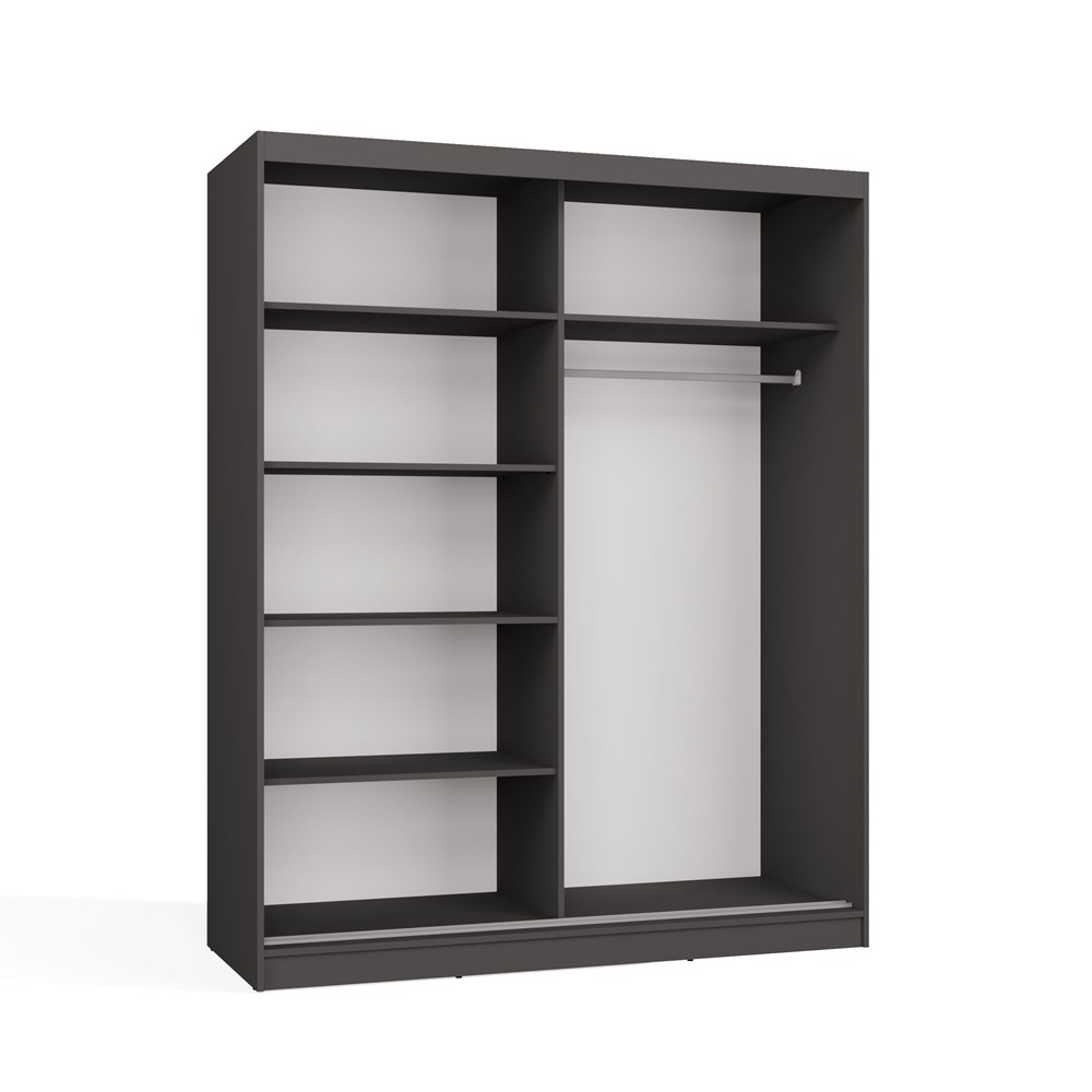 SZAFA PRZESUWNA IGA 160 B ANTRACYT – Funkcjonalność i Nowoczesny Design - obrazek 6
