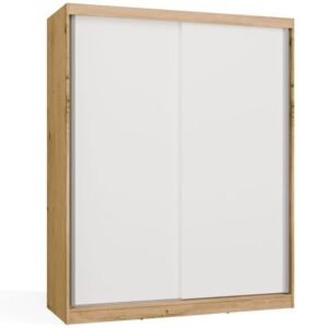 SZAFA Przesuwna IGA 160 CM B DĄB ARTISAN BIEL– Stylowa i Funkcjonalna